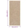Tapis ZIZUR 80x200 cm aspect de jute intérieur et extérieur