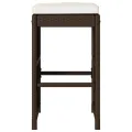 Tabourets de bar jardin coussins lot de 6 marron résine tressée
