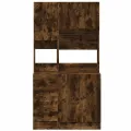 Armoire de cuisine chêne fumé 95x50x180 cm bois d'ingénierie
