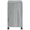 Table d'appoint avec roues sonoma gris bois d'ingénierie