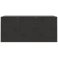 Meuble TV noir 99x39x44 cm acier