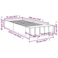 Cadre de lit sans matelas blanc 75x190 cm