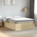 Cadre de lit sans matelas chêne sonoma 120x190 cm