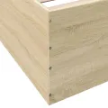 Cadre de lit sans matelas chêne sonoma 120x190 cm