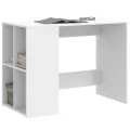 Bureau blanc 102x50x75 cm bois d'ingénierie