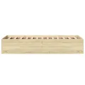 Cadre de lit sans matelas chêne sonoma 90x190 cm