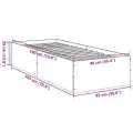 Cadre de lit sans matelas chêne sonoma 90x190 cm
