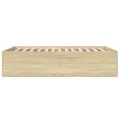 Cadre de lit sans matelas chêne sonoma 120x200 cm