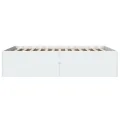 Cadre de lit sans matelas blanc 120x200 cm