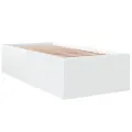 Cadre de lit sans matelas blanc 90x190 cm