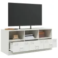 Meuble TV blanc 99x39x44 cm acier