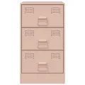 Tables de chevet 2 pcs rose 34,5x39x62 cm acier