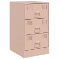 Tables de chevet 2 pcs rose 34,5x39x62 cm acier