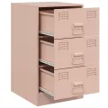 Tables de chevet 2 pcs rose 34,5x39x62 cm acier
