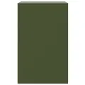 Tables de chevet 2 pcs vert olive 34,5x39x62 cm acier