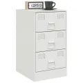 Tables de chevet 2 pcs blanc 34,5x39x62 cm acier