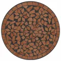 Table de bistro mosaïque terre cuite Ø50x70 cm céramique