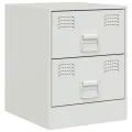Table de chevet blanc 34,5x39x44 cm acier