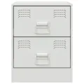 Table de chevet blanc 34,5x39x44 cm acier