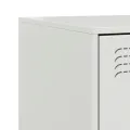 Table de chevet blanc 34,5x39x44 cm acier