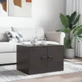 Table basse noir 67x50x44 cm acier