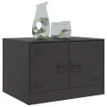 Table basse noir 67x50x44 cm acier