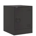 Tables de chevet 2 pcs noir 34,5x39x44 cm acier