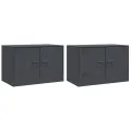 Meubles TV 2 pcs anthracite 67x39x44 cm acier