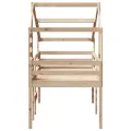 Lit haut sans matelas 75x190 cm bois de pin massif