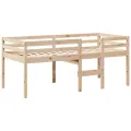 Lit haut sans matelas 75x190 cm bois de pin massif