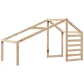 Lit haut sans matelas 75x190 cm bois de pin massif