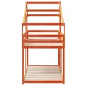 Lit superposé sans matelas cire marron 75x190 cm pin massif