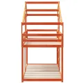 Lit superposé sans matelas cire marron 80x200 cm pin massif