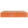 Cadre de lit sans matelas cire marron 140x190cm bois pin massif