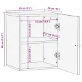 Armoire de salle de bain murale 38x33x48cm bois massif manguier