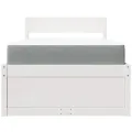 Lit avec tiroirs et matelas blanc 90x200 cm bois massif de pin
