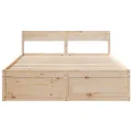Cadre de lit sans matelas 140x200 cm bois massif de pin