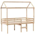 Lit haut sans matelas 80x200 cm bois de pin massif
