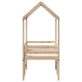 Lit haut sans matelas 80x200 cm bois de pin massif