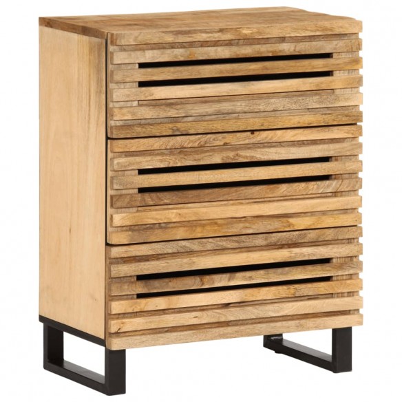 Buffet 60x34x75 cm bois de manguier massif brut