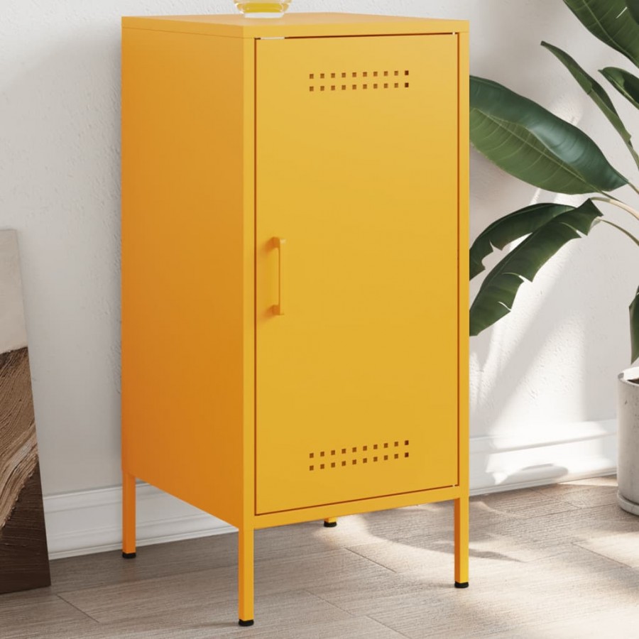 Buffet jaune moutarde 36x39x79 cm acier