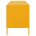 Meuble TV jaune moutarde 100,5x39x50,5 cm acier
