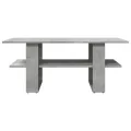 Table basse gris béton 102x55x42 cm bois d'ingénierie