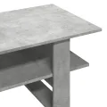Table basse gris béton 102x55x42 cm bois d'ingénierie