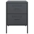 Tables de chevet 2 pcs anthracite 36x39x50,5 cm acier
