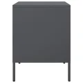 Tables de chevet 2 pcs anthracite 36x39x50,5 cm acier