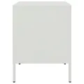 Tables de chevet 2 pcs blanc 36x39x50,5 cm acier
