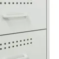 Tables de chevet 2 pcs blanc 36x39x50,5 cm acier