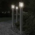Lampadaire d'extérieur argenté 110 cm acier inoxydable