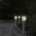 Lampadaire d'extérieur avec capteur argenté acier inoxydable